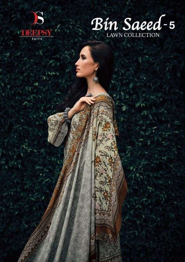 deepsy suits bin saeed lawn collection vol 5 series 5151-5158 Pure cotton suit