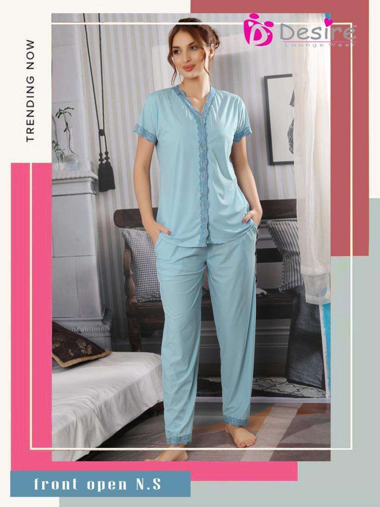 desire lounge wear front open ns women amazing style night suit