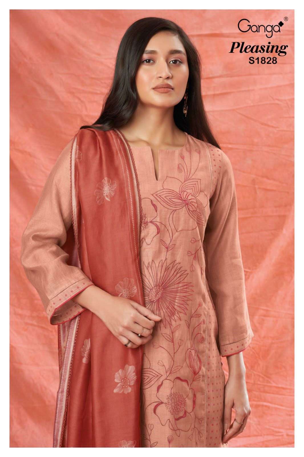 ganga pleasing 1828 premium woven silk suit 