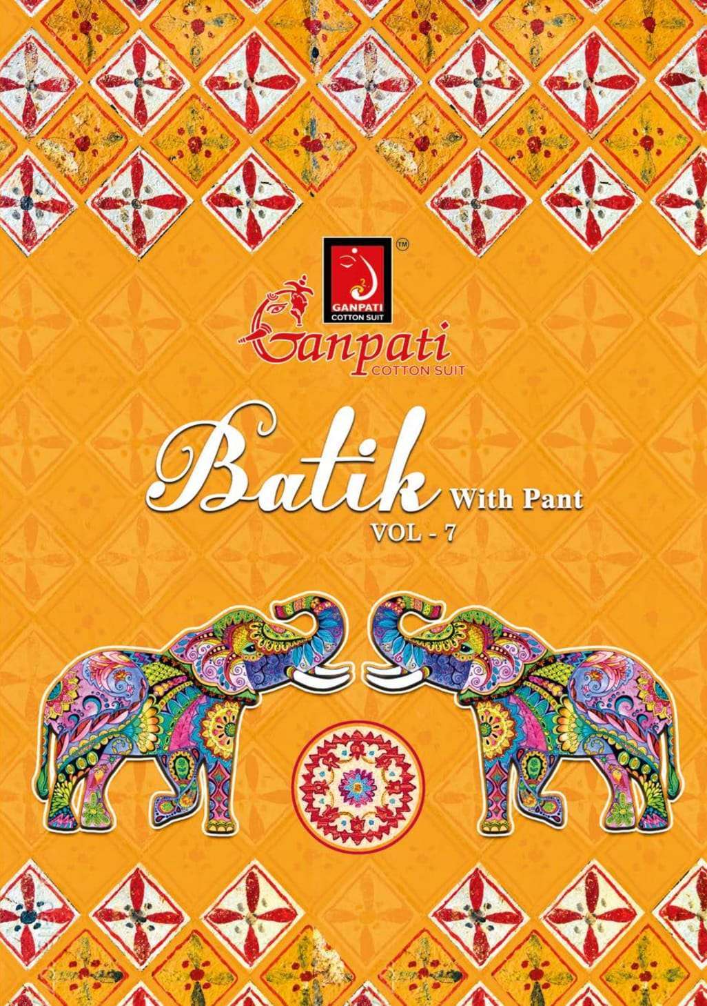 ganpati batik vol 7 series 701-715 cotton readymade suit