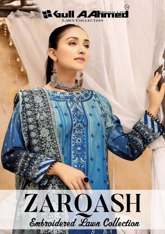Gull Ahmed Zarqash series 1001-1006 Pure Lawn Cotton suit