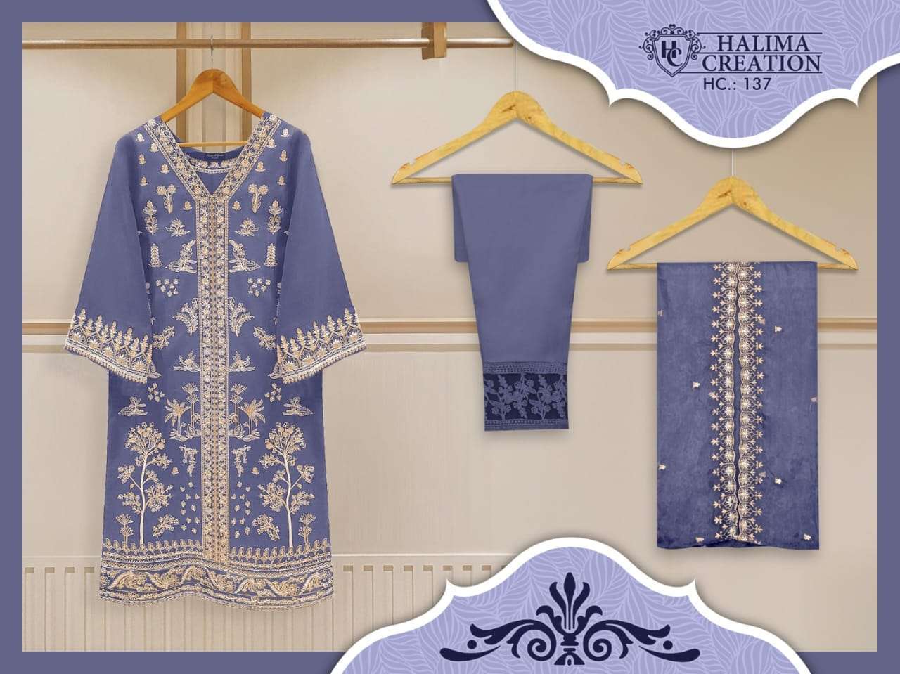 halima creation 137 faux georgette embroidery tunic