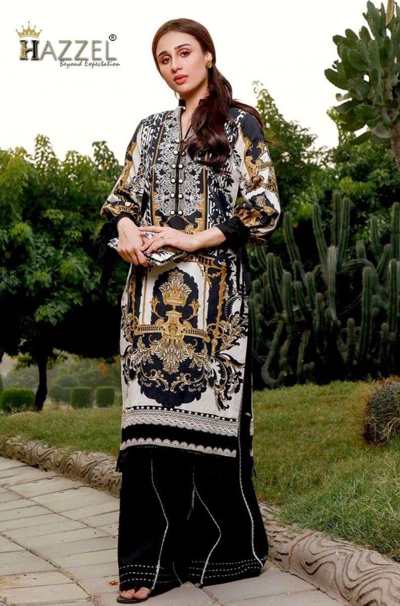 hazzel mahgul 027 pure cotton embroidery pakistani suit 