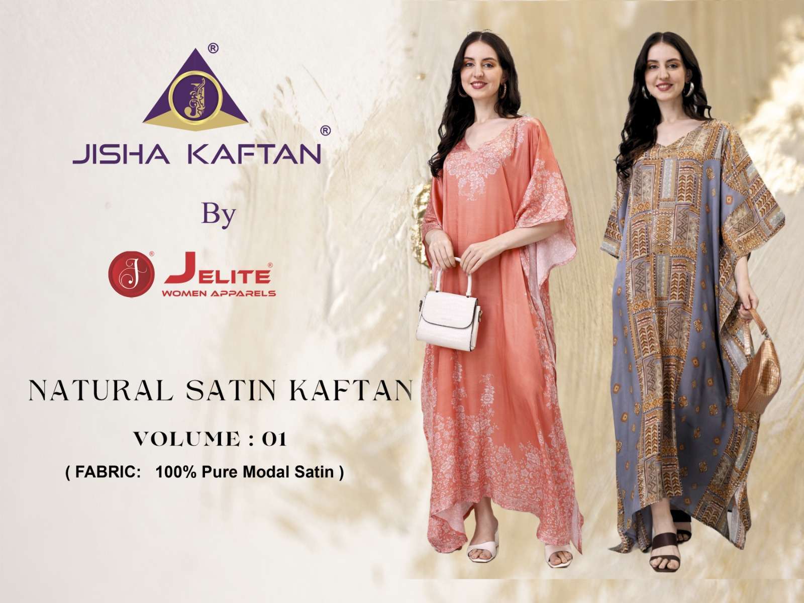 jisha kaftan natural satin kaftans vol-1 pure modal satin kaftan