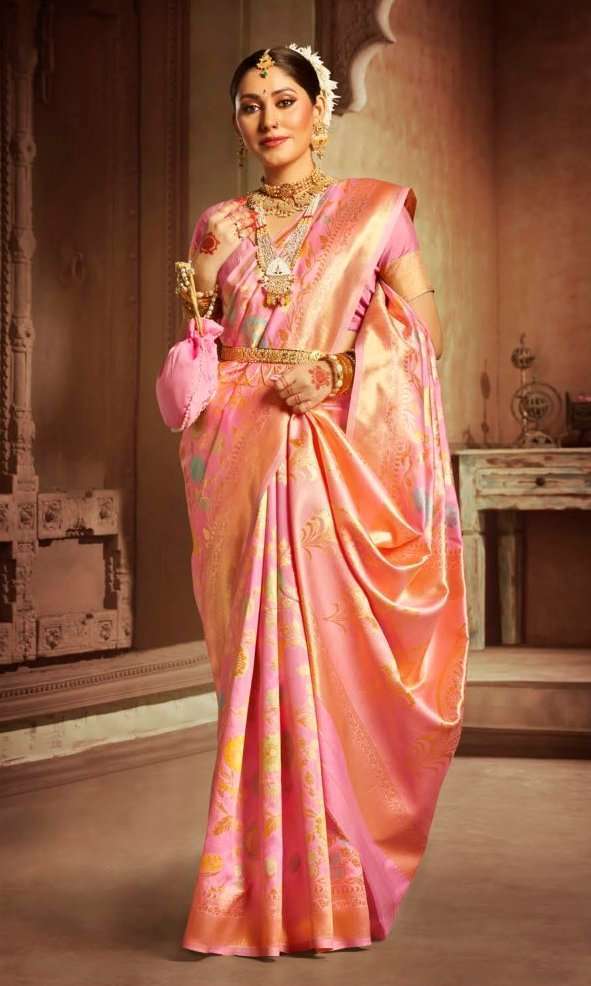 julahaa 2676-2679 fancy silk fabric saree
