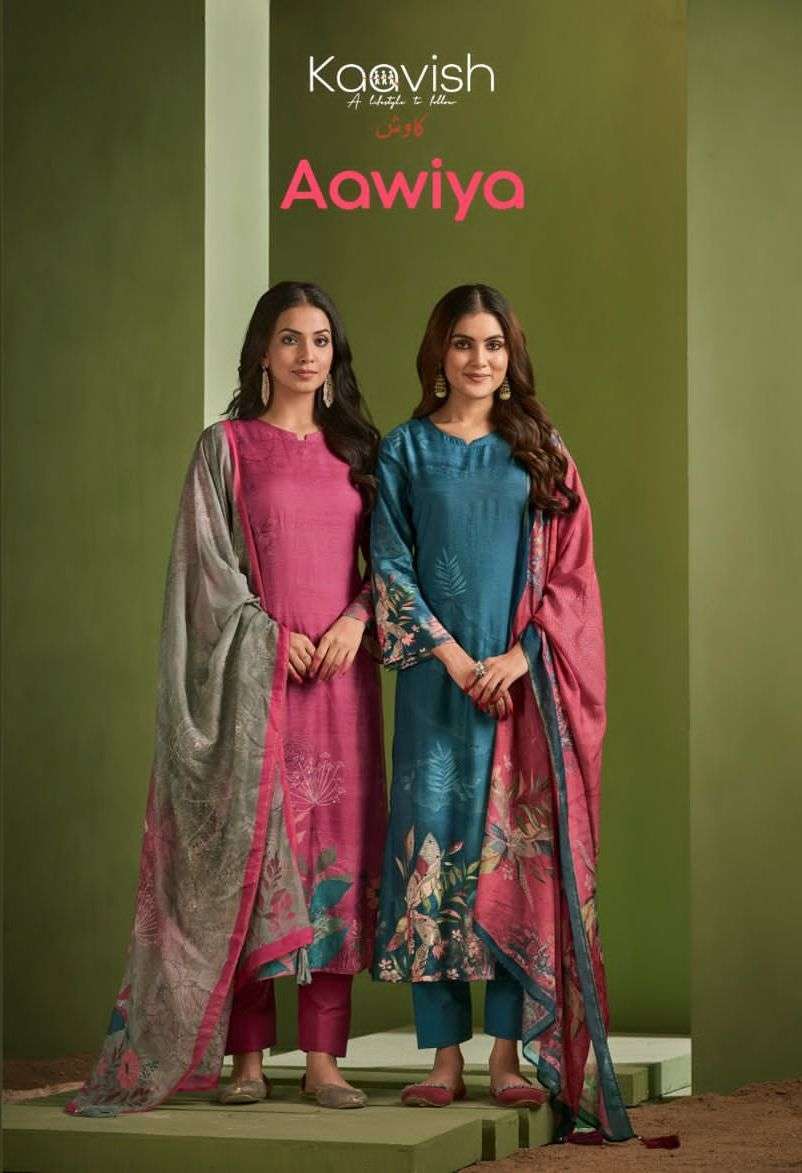 kaavish aawiya series 101-104 Pure Musline Silk Digital print suit