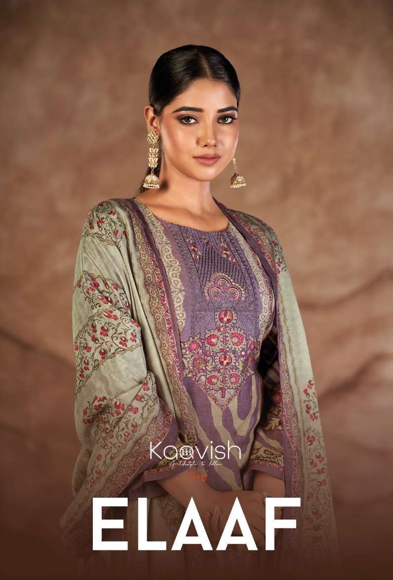 kaavish elaaf series 111-114 pure muslin silk suit