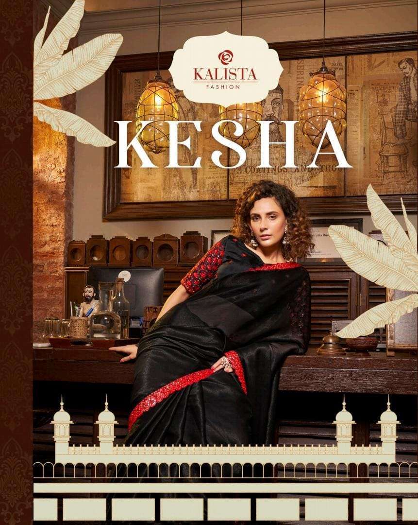 kalista fashion kesha series 12001-12006 sitara blooming chiffon saree