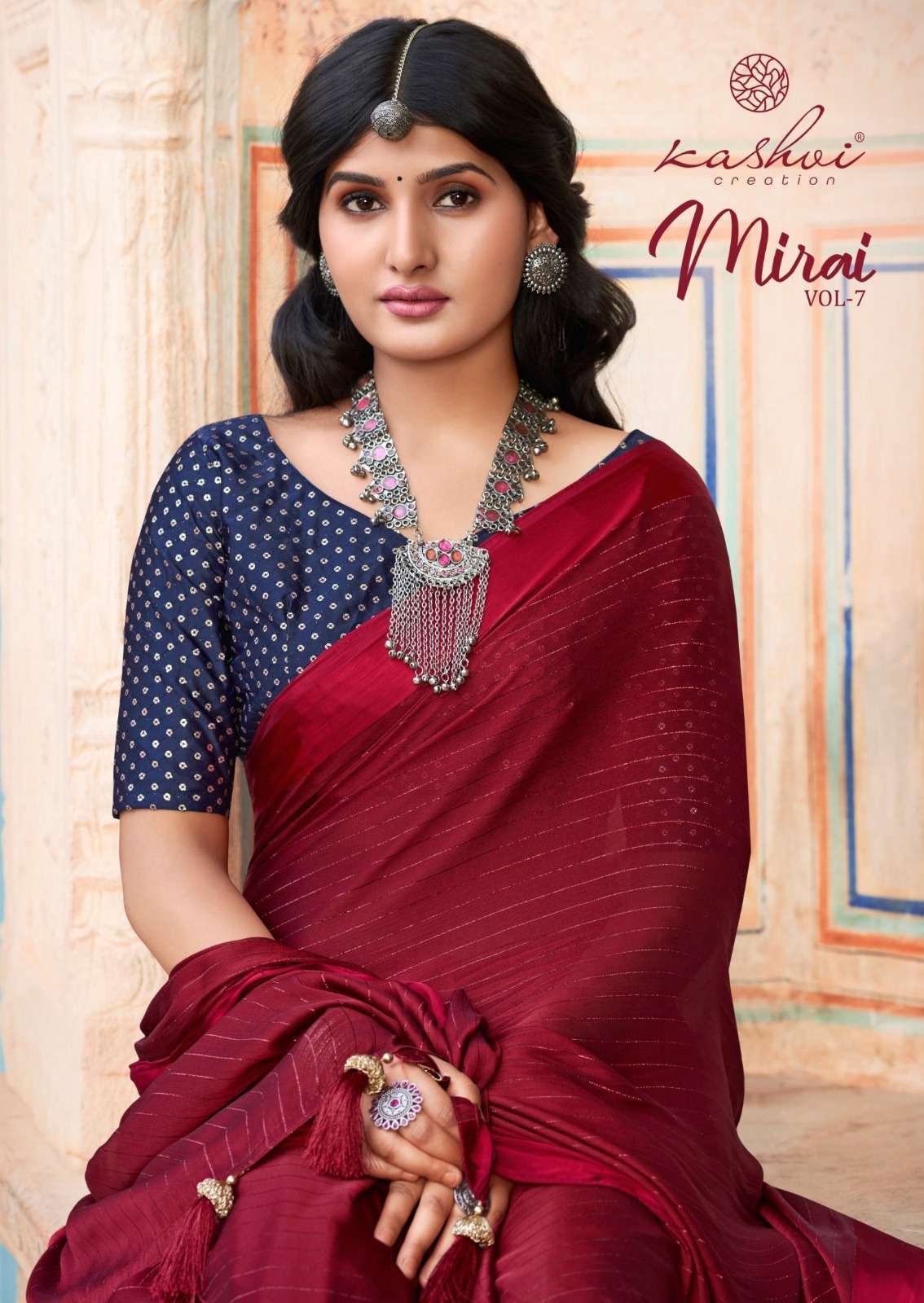 kashvi mirai vol 7 series 1211-1218 soft satin saree