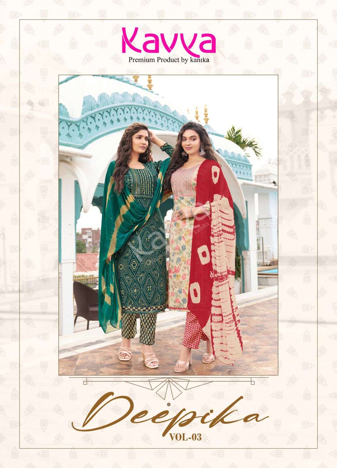 kavya kanika deepika vol 3 series 3001-3010 capsule readymade suit