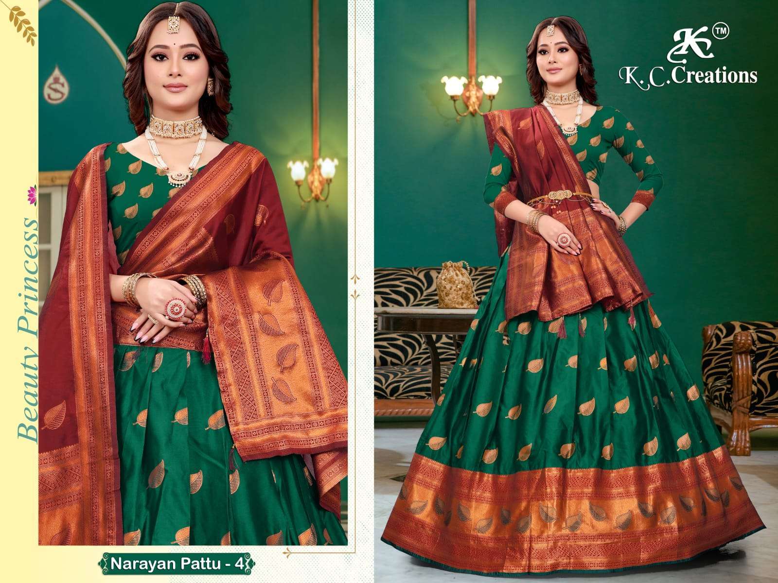 kc creation narayan pattu silk readymade lehenga