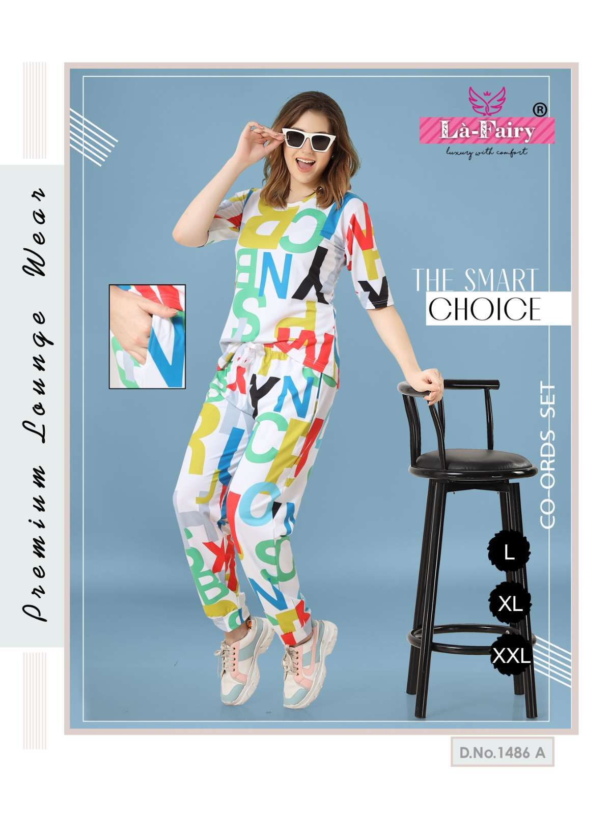 la fairy 1486 Imported fabric fancy cord set airport look tunic with pant combo set