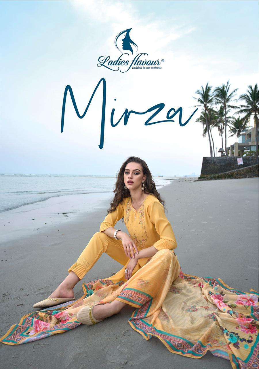 ladies flavour mirza series 1001-1006 Pure Chanderi readymade suit 