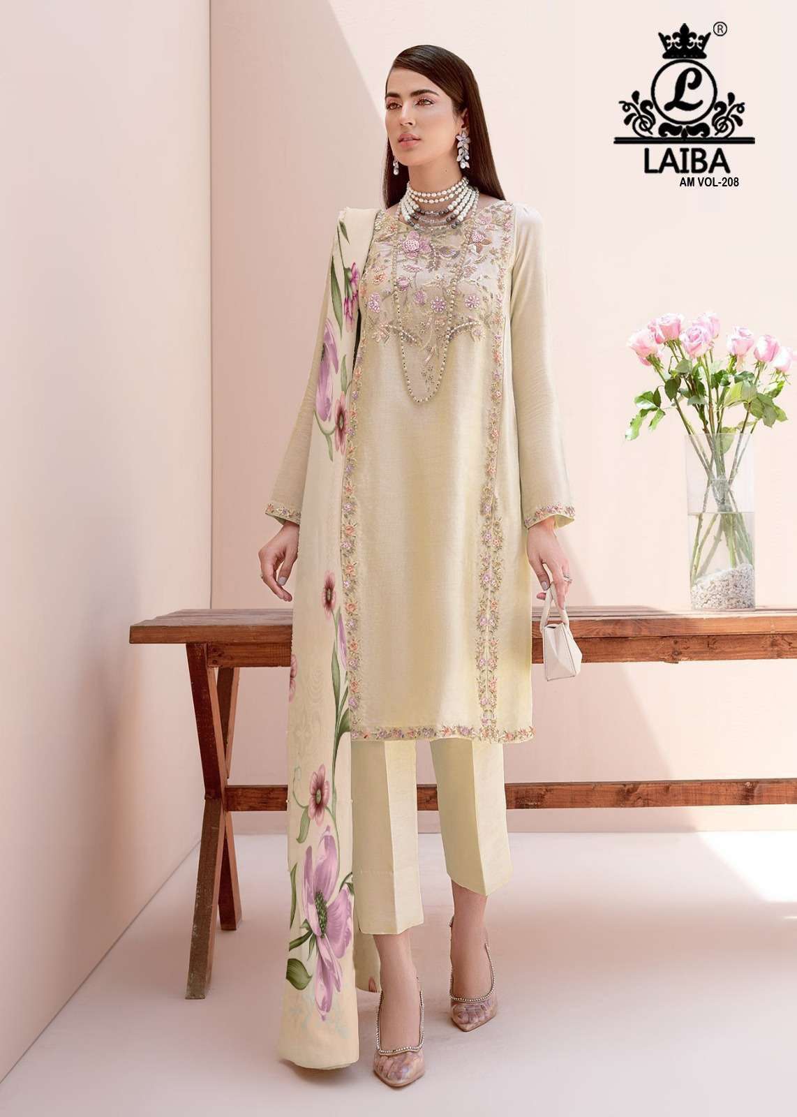 laiba am vol 208 pure georgette readymade suit 