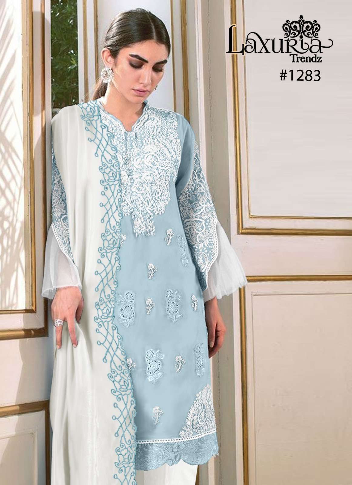 laxuria 1283 Faux Georgette readymade suit 