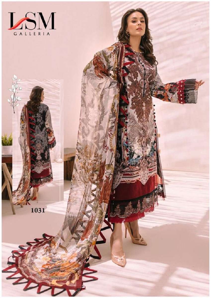 LSM Parian Dream Vol-4 series 1031-1036 Pure Heavy Lawn Cotton suit