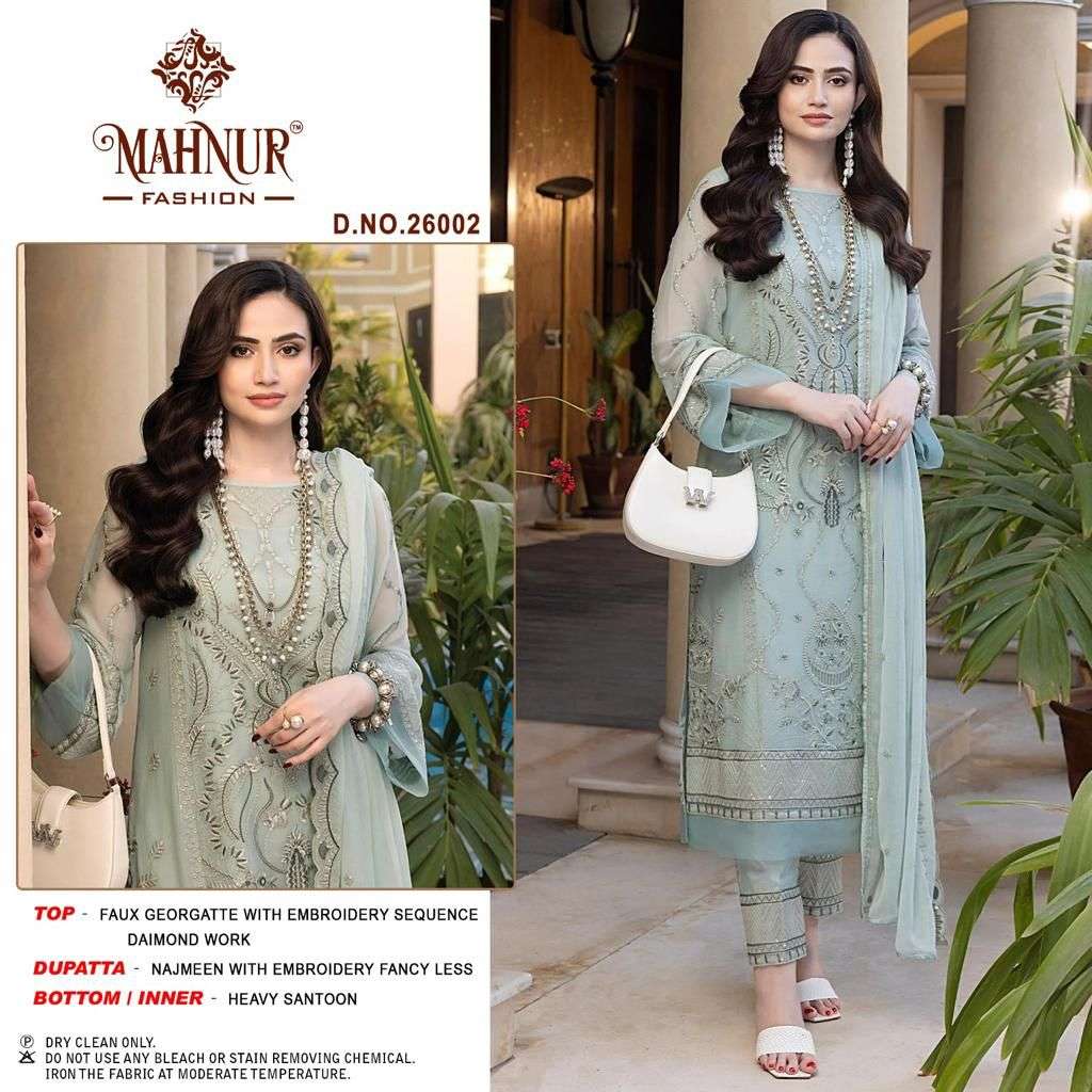 mahnur vol 26 designer heavy georgette suit 