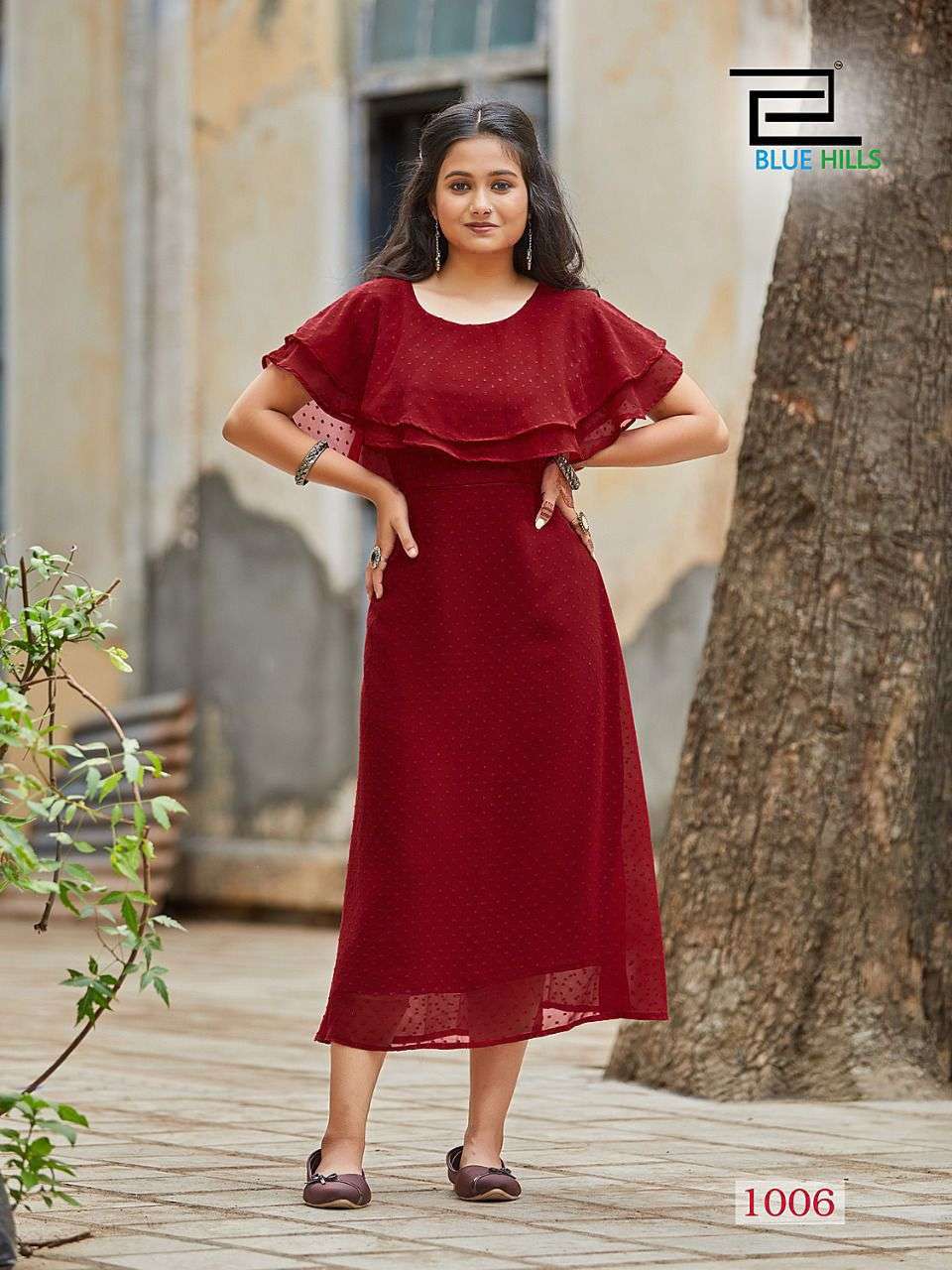 Miss india designer heavy bubble georgette kurtis