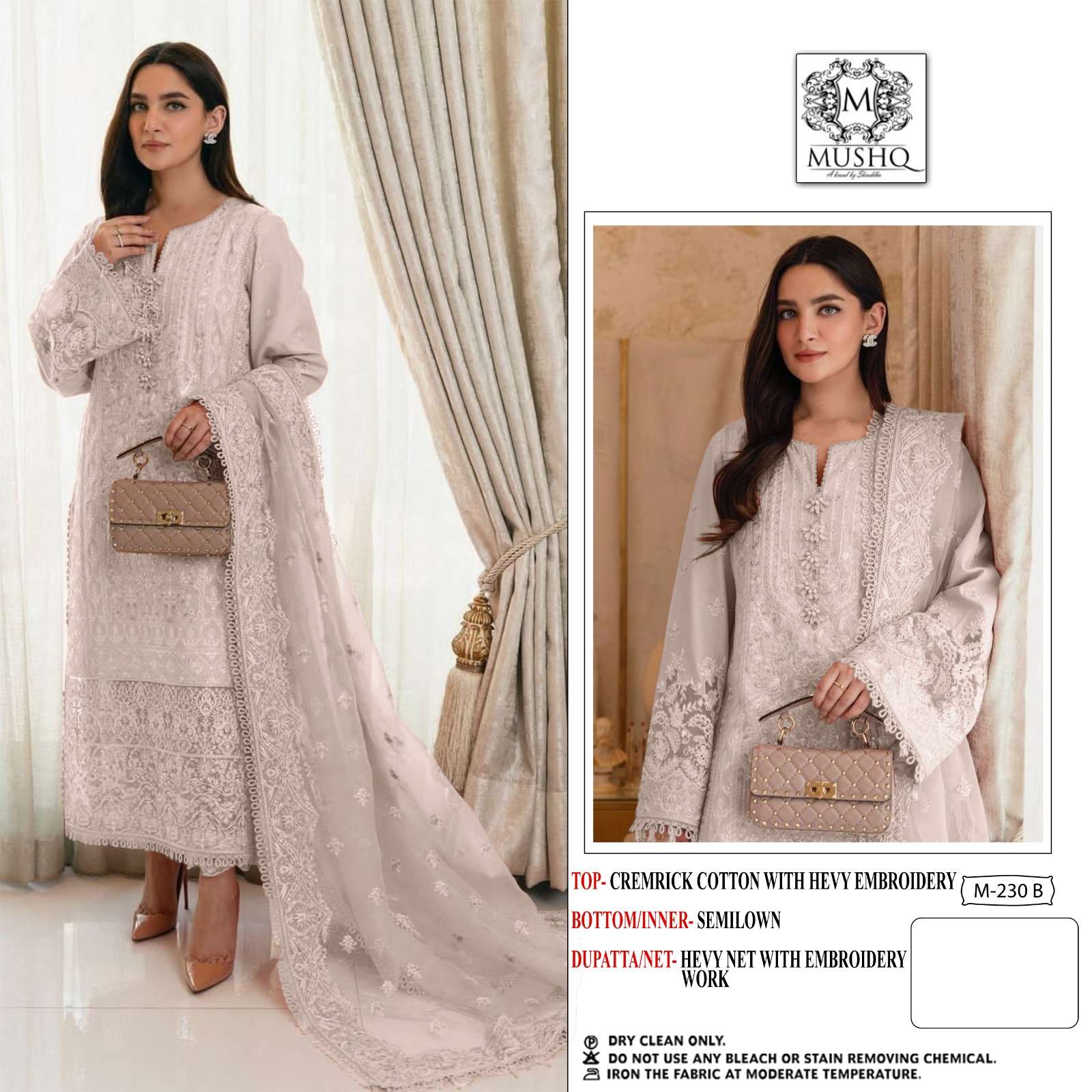 mushq M-230A designer pure cotton suit 