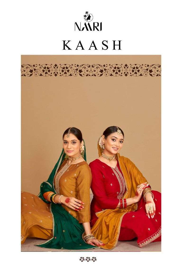 naari kaash series 9901-9904 pure vichitra silk suit 