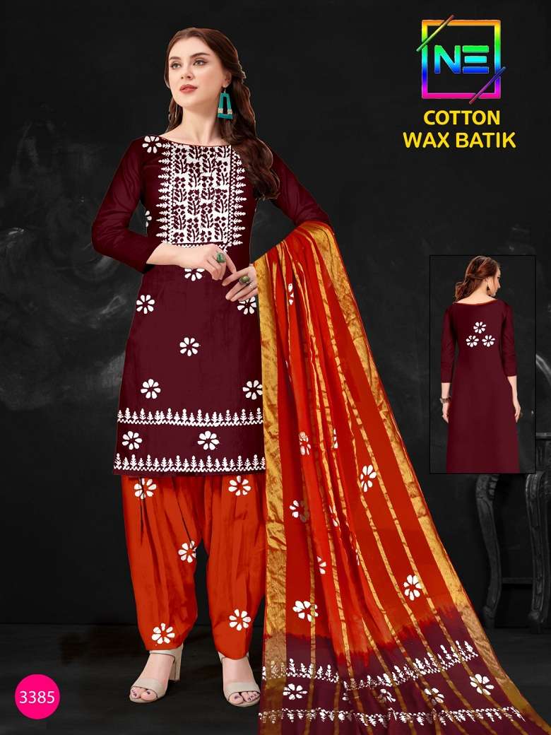 Nemi Cotton Wax Batik Vol-3 series 3378-3387 pure cotton suit 