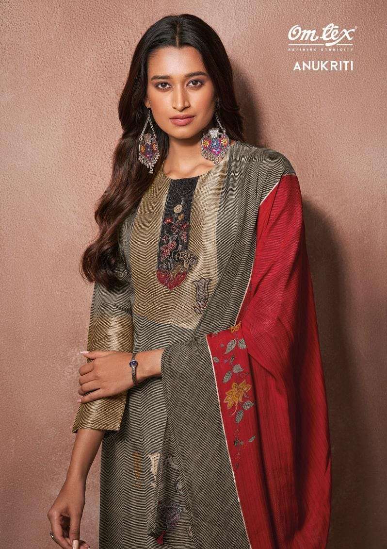 omtex anukriti series 2391 banarasi jacquard suit 