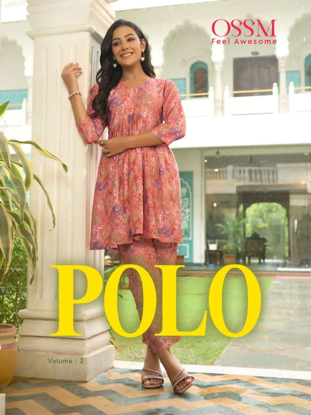 ossm polo vol 2 series 201-206 Premium Chanderi Modal print co ord sets