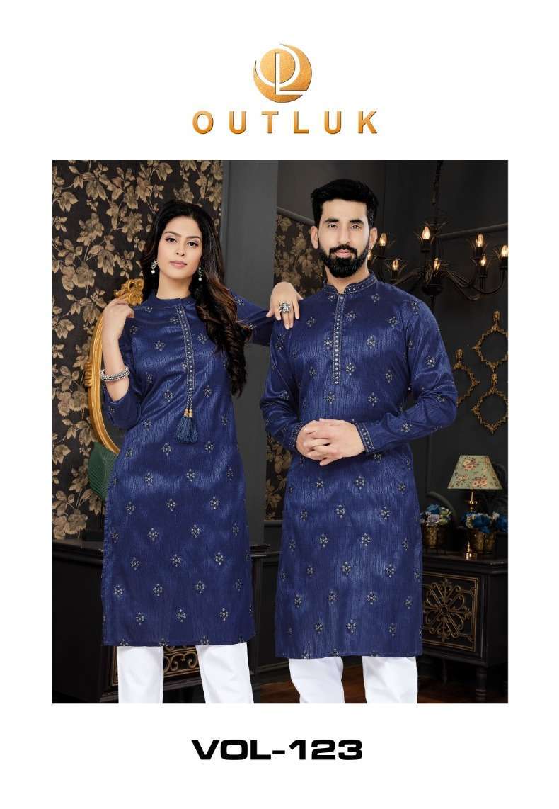 outluk vol 123 series 123001-123007 Silk kurta pant