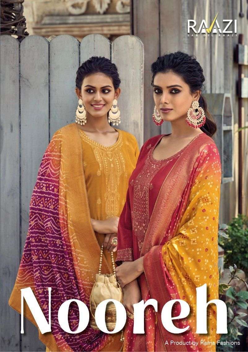 raazi nooreh series 10001-10006 premium viscose silk suit 