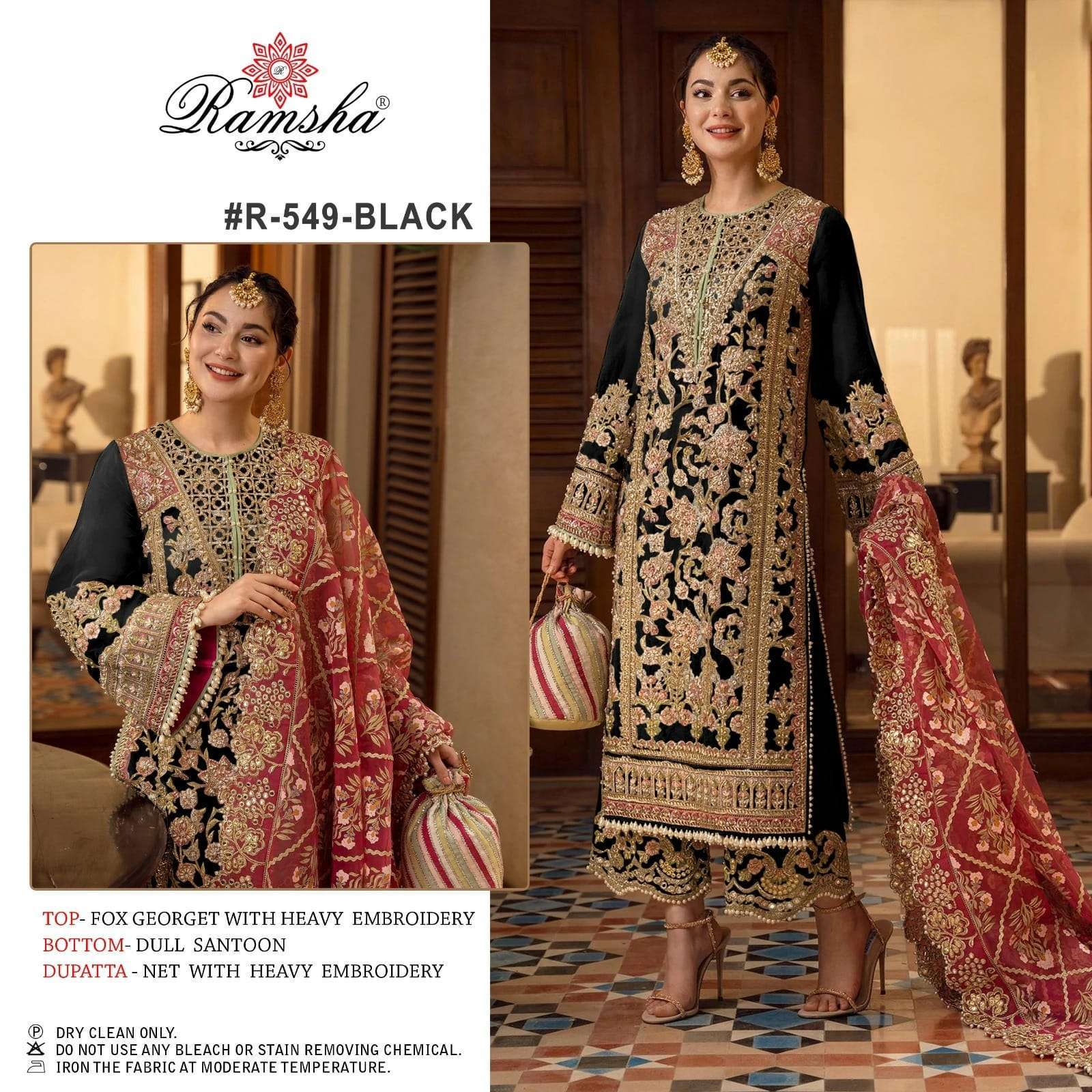 ramsha R-549 heavy georgette suit