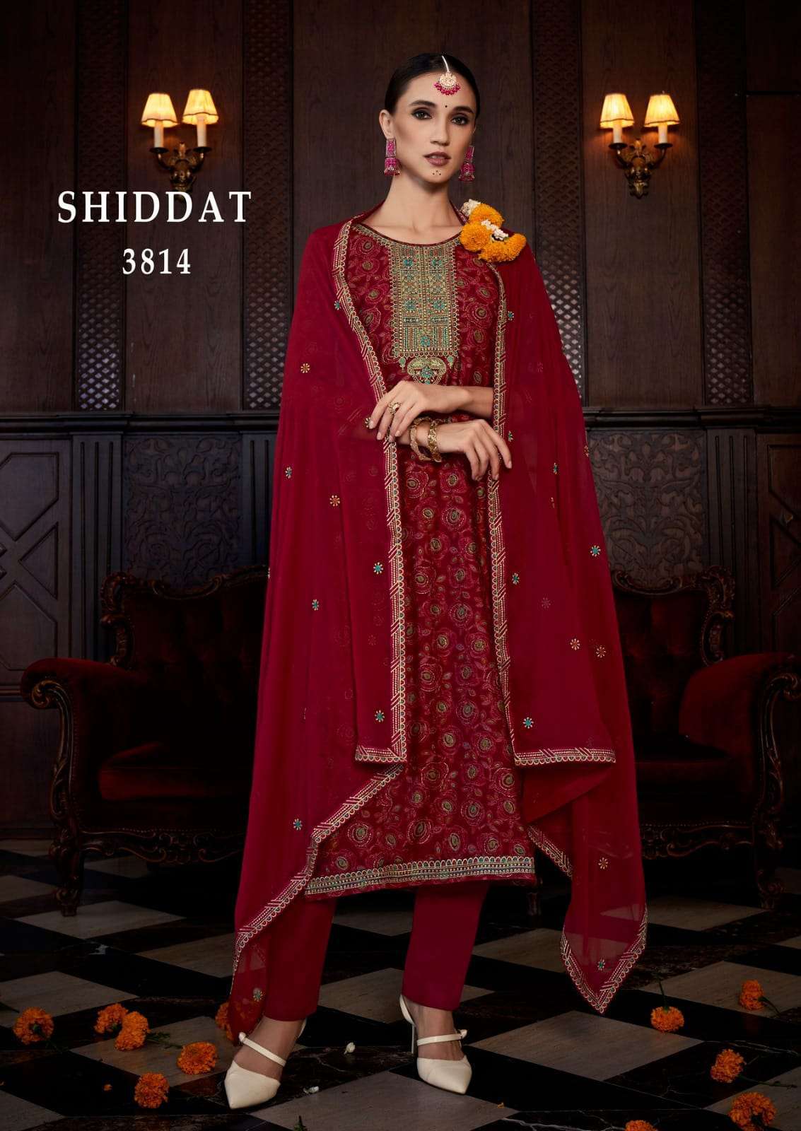 rang shiddat series 3811-3814 muslin foil print suit 