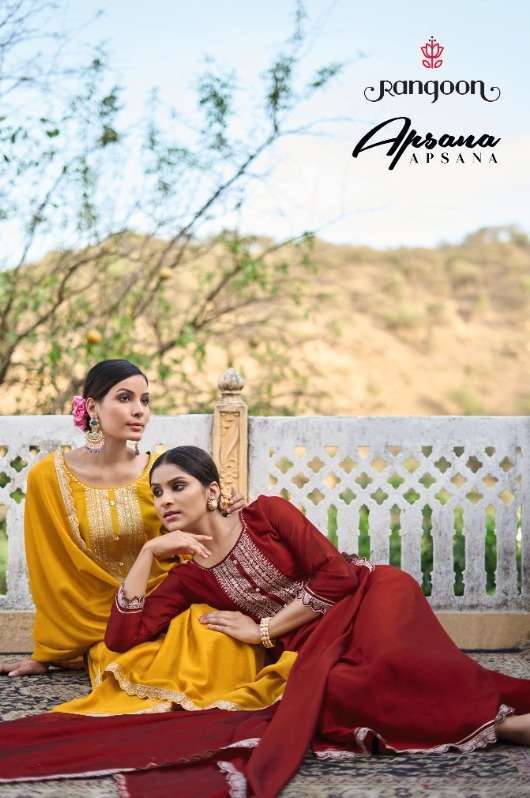 rangoon apsana series 4521-4526 Silk with Fancy Embroidery suit
