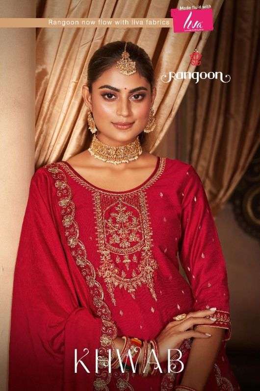 rangoon khwab series 4551-4554 Jecaurd With Fancy Embroidery suit