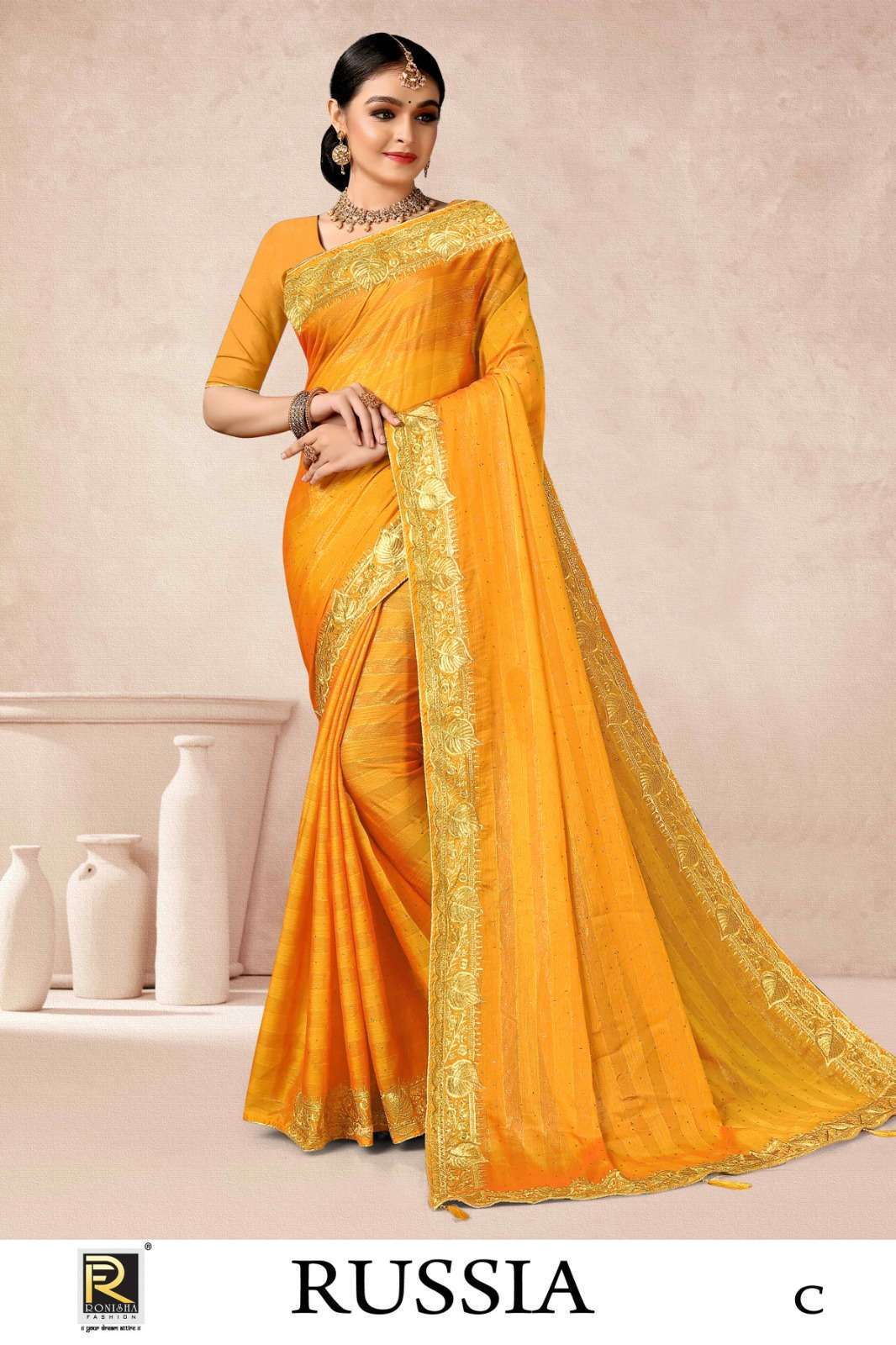 ranjna saree russia fancy fabrics saree