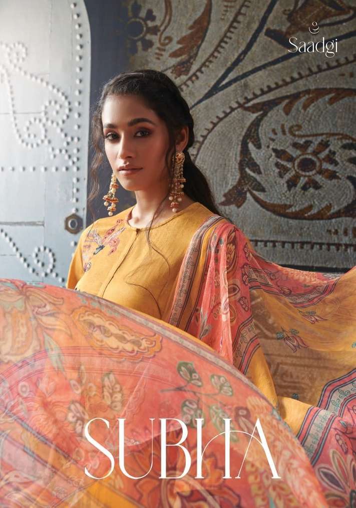 saadgi subha jam satin digital print suit 