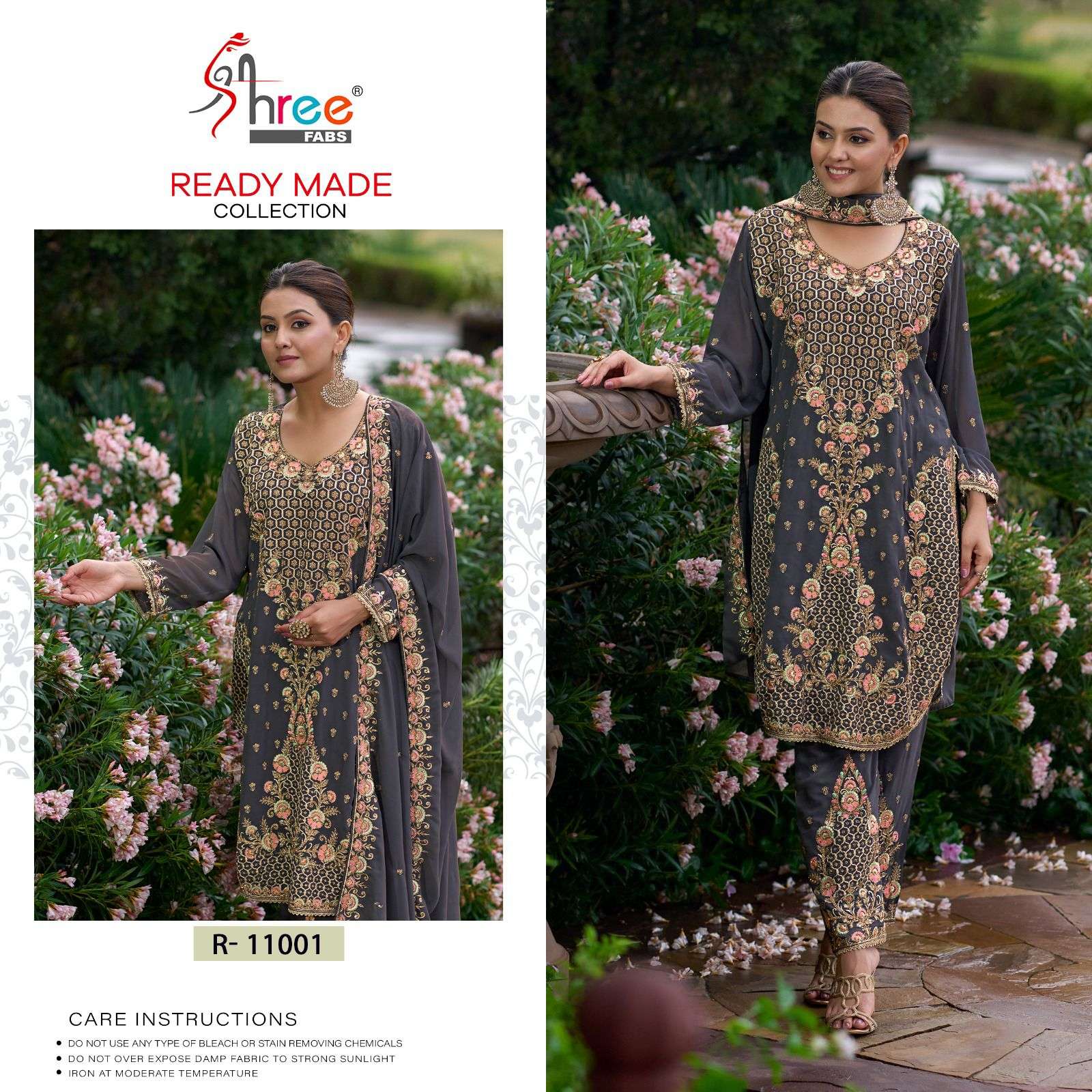 shree fab 11001 designer fancy embroidery suit 