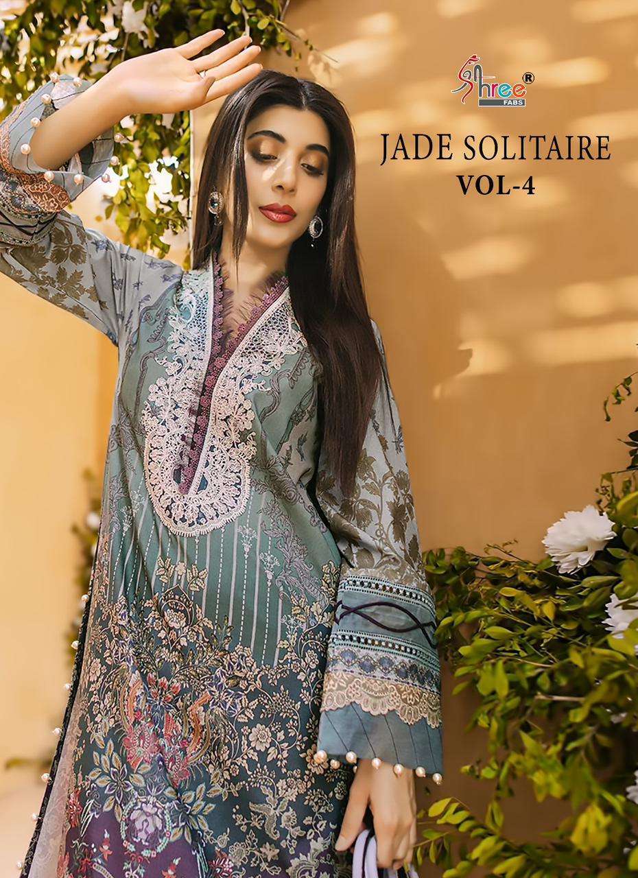 shree fab jade solitaire vol 4 series 3201-3207 pure cotton suit
