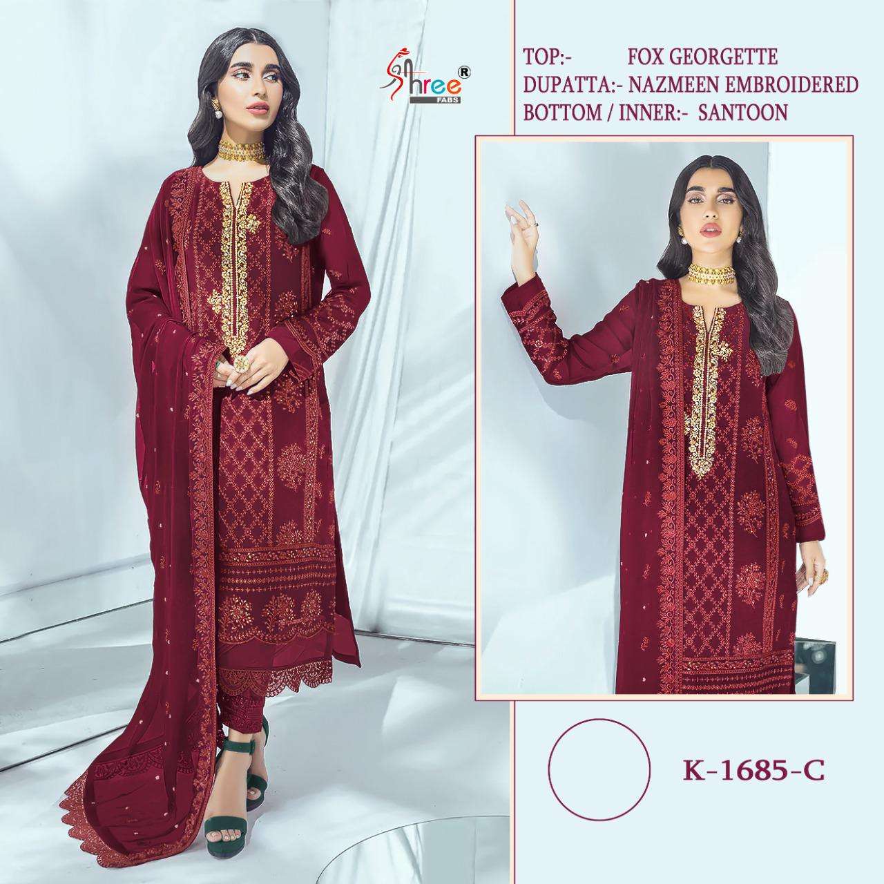 shree fab K-1685 designer faux georgette suit 