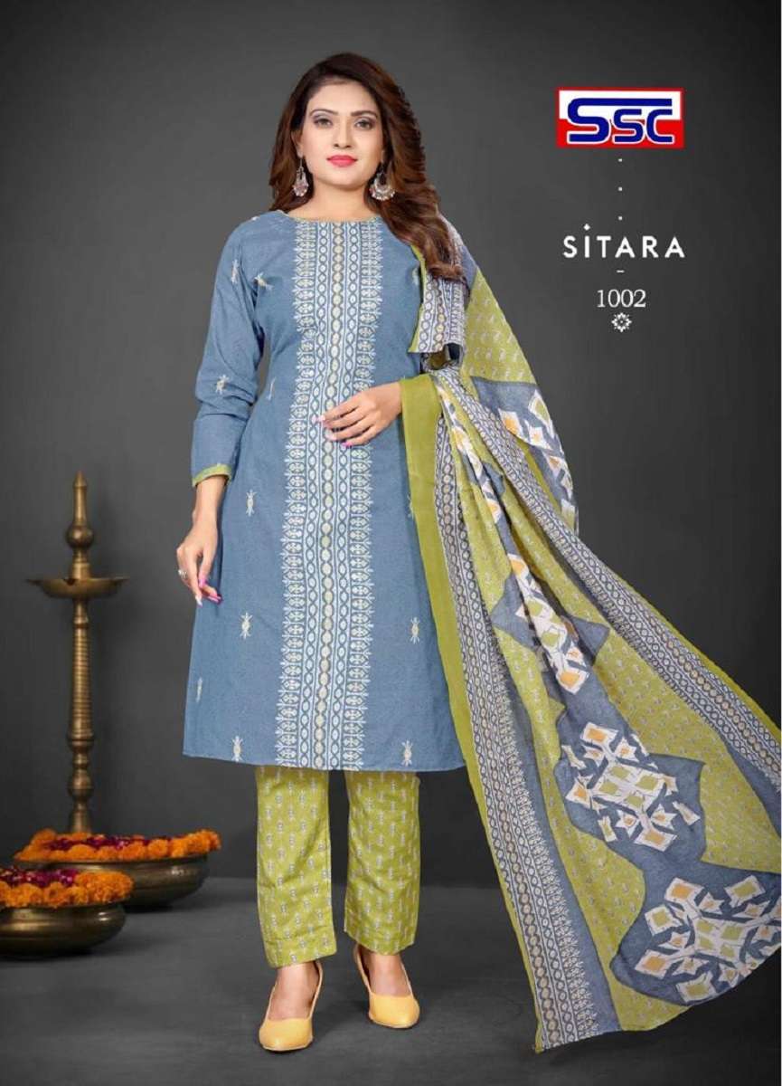 SSC Sitara Vol-2 series 1001-1012  Pure Soft Cotton Printed suit