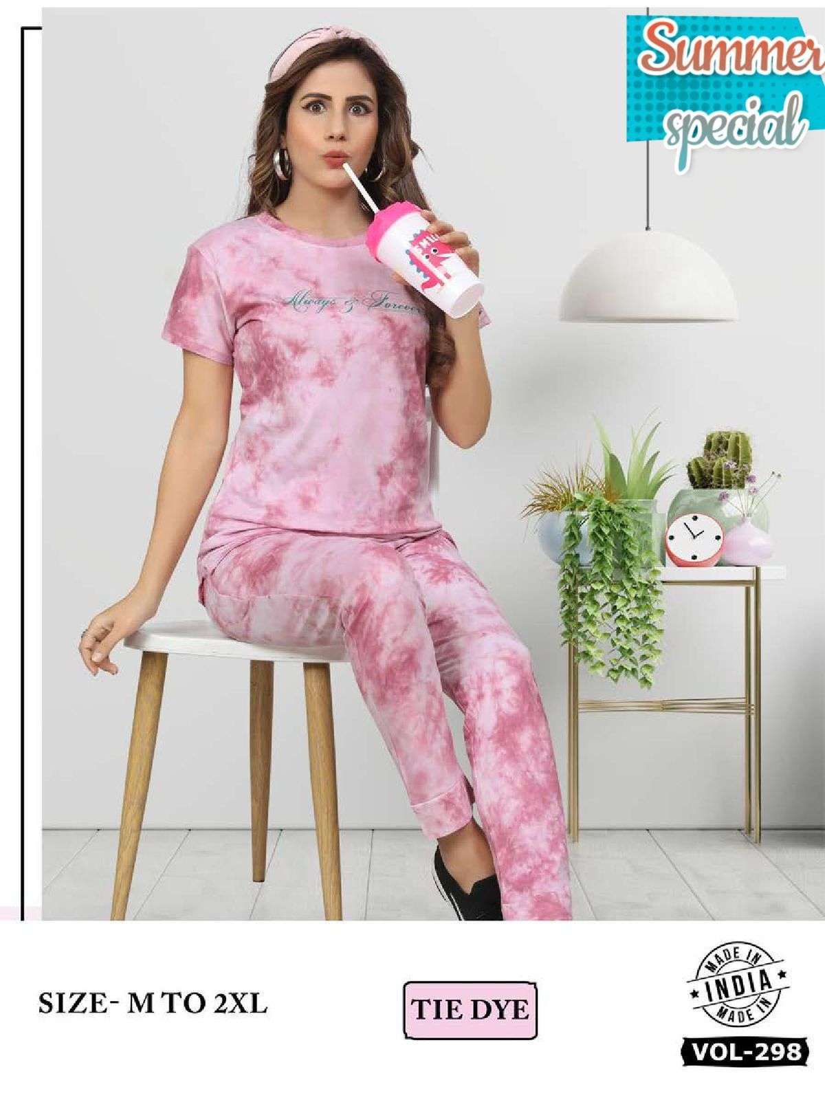 summer special vol 298 Heavy Shinker Hosiery Cotton night suits