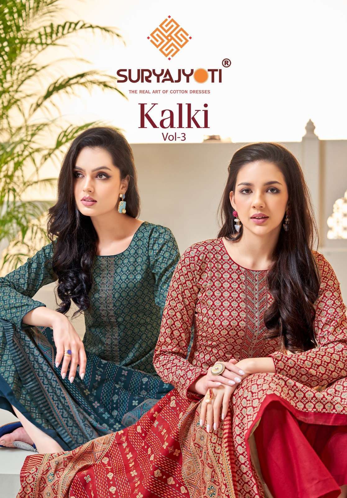 suryajyoti kalki vol 3 series 3001-3008 jam satin suit 