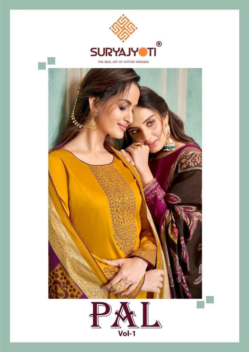 Suryajyoti Pal Vol-1 series 1001-1006  Jam Satin Dyed suit