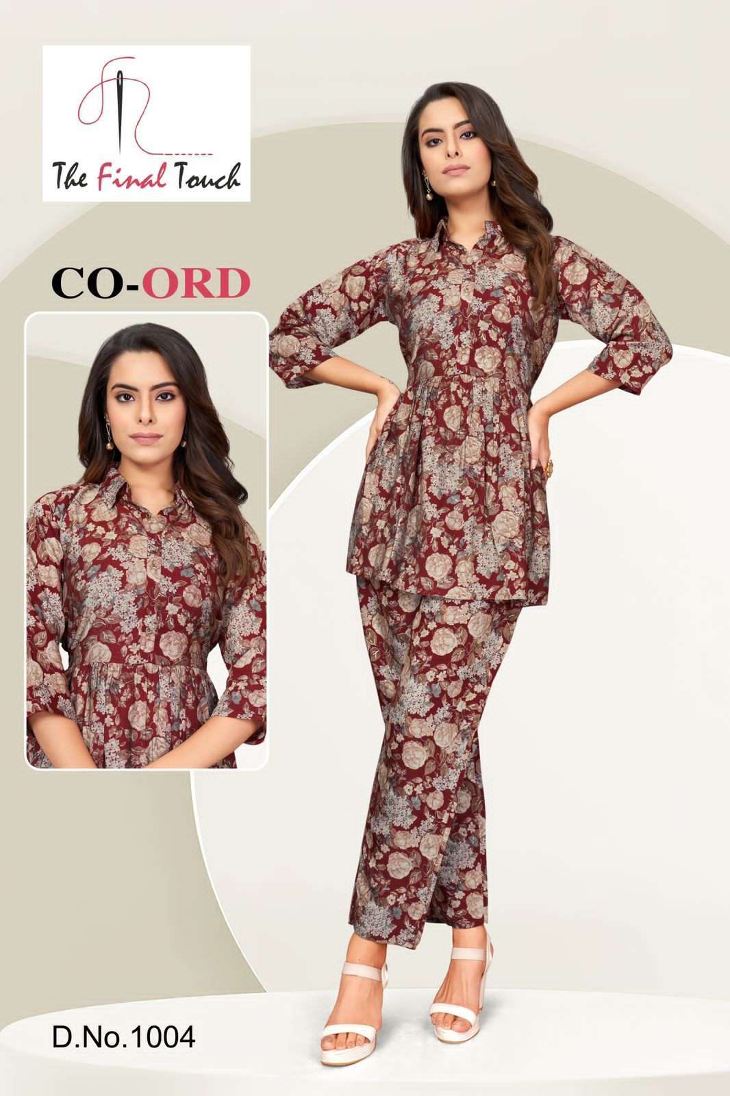 the final touch co-ord series 1001-1012 viscose modal print co ord sets