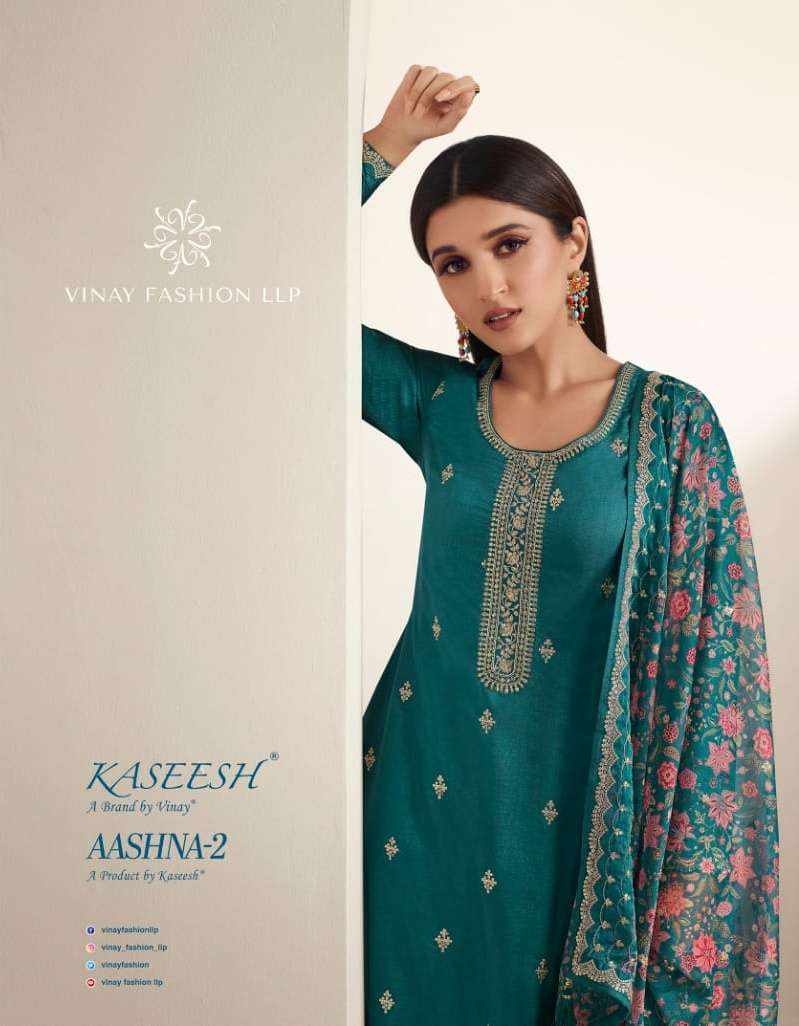 vinay kaseesh aashna vol 2 series 64231-64238 dola silk suit 