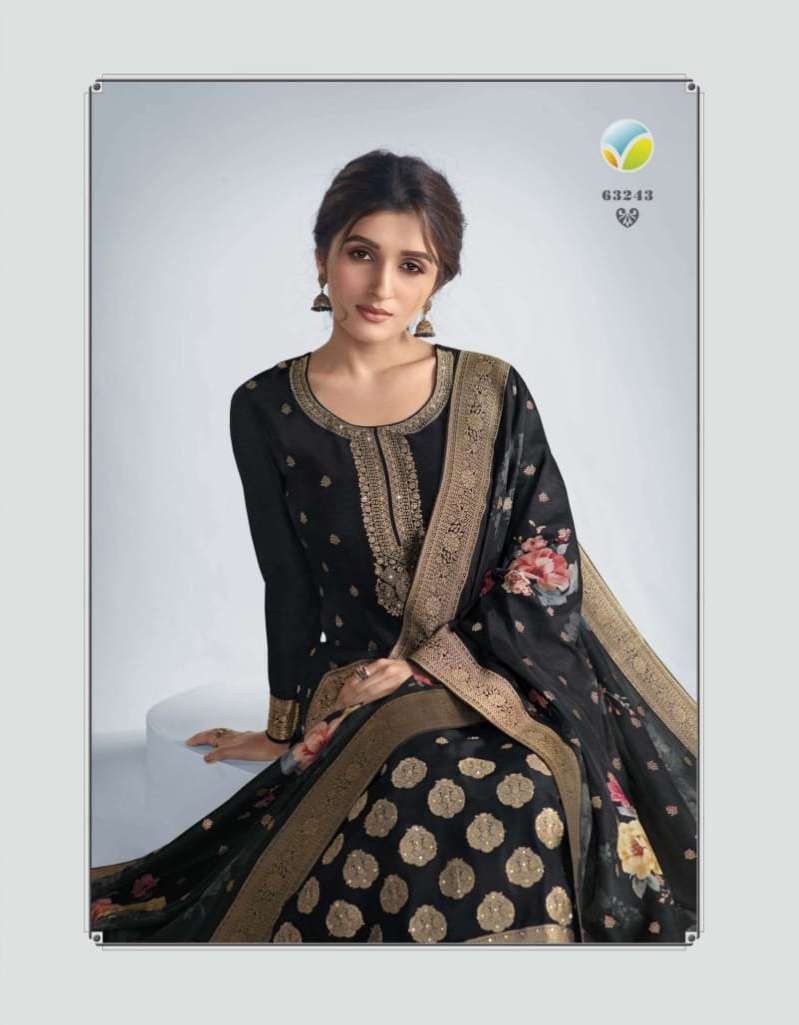 vinay kaseesh zareena vol 6 series 63421-63425 pure dola jacquard suit