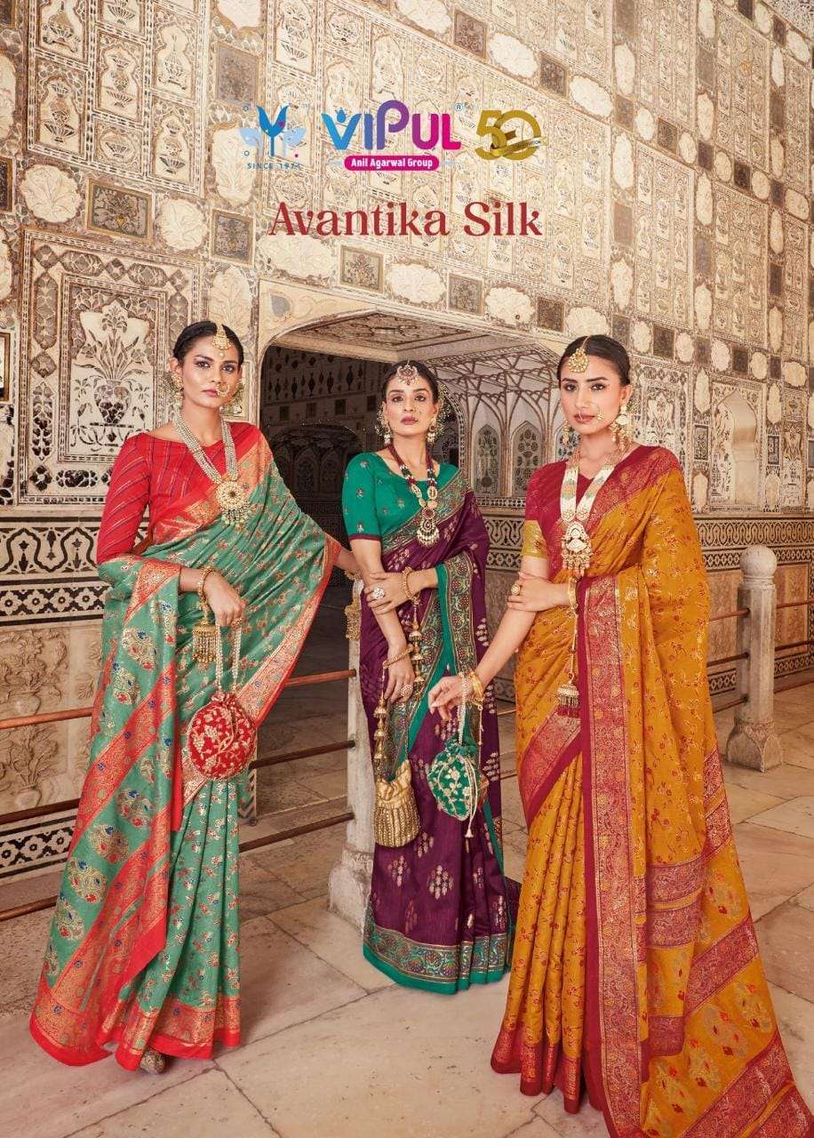 vipul fashion avantika silk series 67401-67409 Cotton silk saree