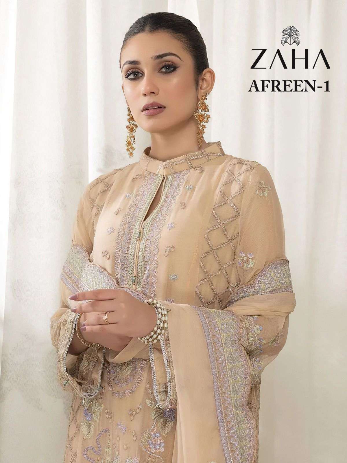 zaha afreen vol 1 series 10140-10142 designer georgette suit 