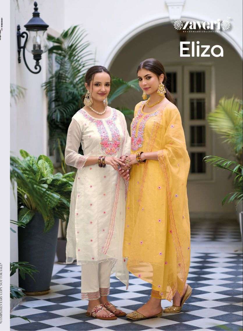 zaveri eliza series 1175-1178 Heavy organza readymade suit 