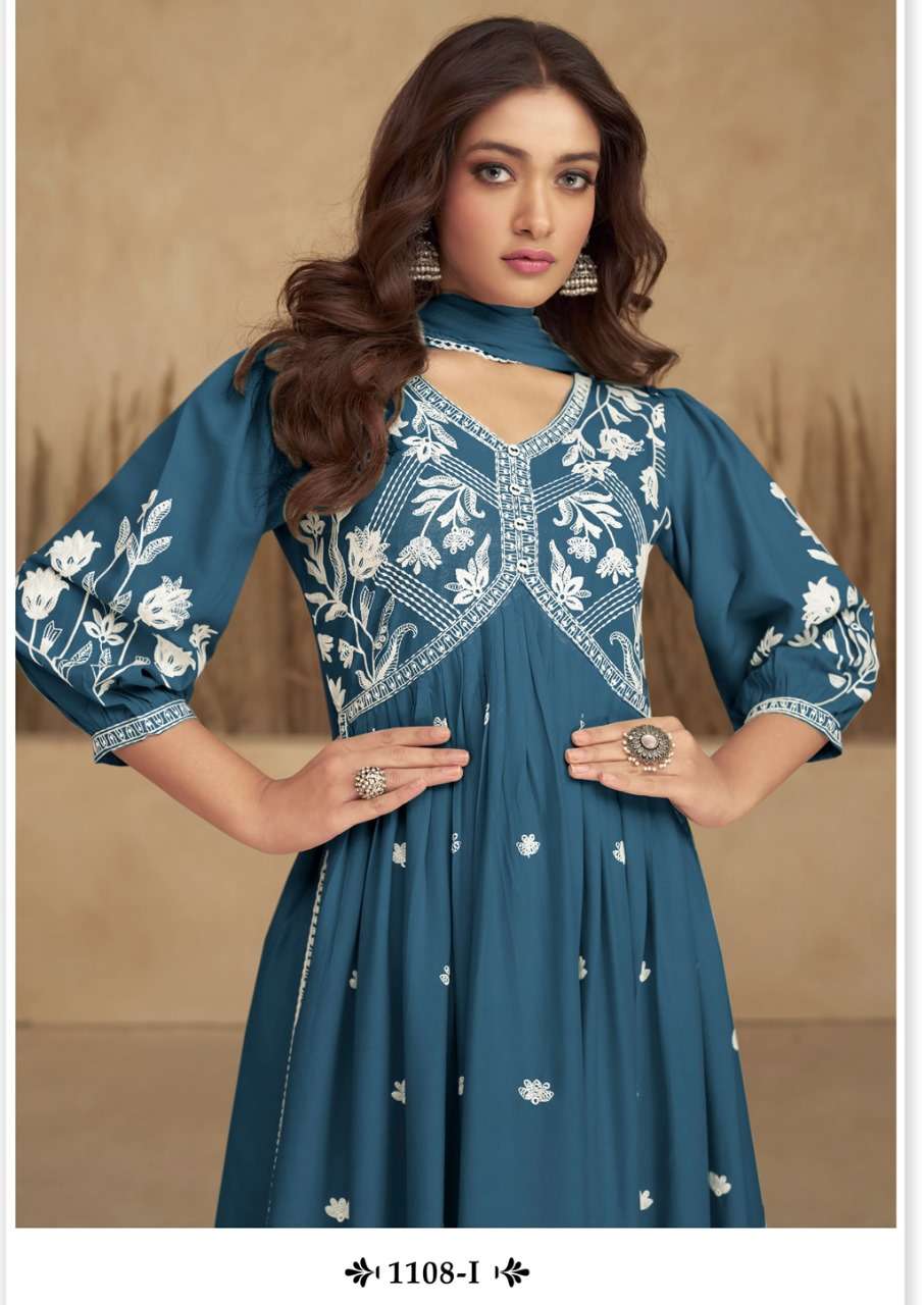 aadhira vol 6 silver designer pure rayon suit 