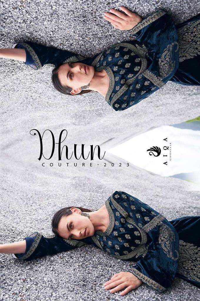 aiqa lifestyle dhun series 8701-8707 velvet suit 